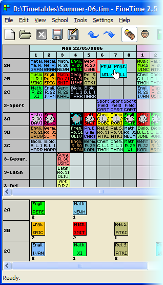 FineTime 2.5 Timetabling Program